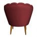 Kit 2 Poltronas Decorativa Sala de Estar Pétala Veludo Vermelho - Montanaris Decor