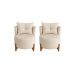 Kit 2 Poltronas Orgânica Curva Luna Boucle Bege - Montanaris Decor