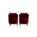 Kit 2 Poltronas Orgânica Curva Luna Veludo Bordo - Montanaris Decor