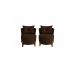 Kit 2 Poltronas Orgânica Curva Luna Veludo Marrom - Montanaris Decor