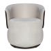 Kit 2 Poltronas Orgânica Decorativa Lara Veludo Bege/PU Marrom - Montanaris Decor