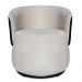 Kit 2 Poltronas Orgânica Decorativa Lara Veludo Bege/PU Preto - Montanaris Decor