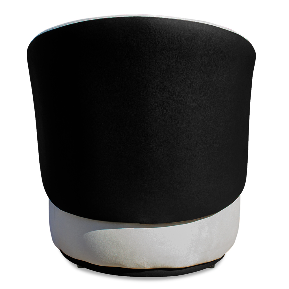 Kit 2 Poltronas Orgânica Decorativa Lara Veludo Bege/PU Preto - Montanaris Decor