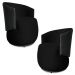 Kit 2 Poltronas Orgânica Decorativa Lara Veludo Preto/PU Cinza - Montanaris Decor