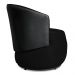 Kit 2 Poltronas Orgânica Decorativa Lara Veludo Preto/PU Cinza - Montanaris Decor