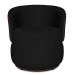 Kit 2 Poltronas Orgânica Decorativa Lara Veludo Preto/PU Marrom - Montanaris Decor