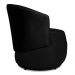 Kit 2 Poltronas Orgânica Decorativa Lara Veludo Preto/PU Preto - Montanaris Decor