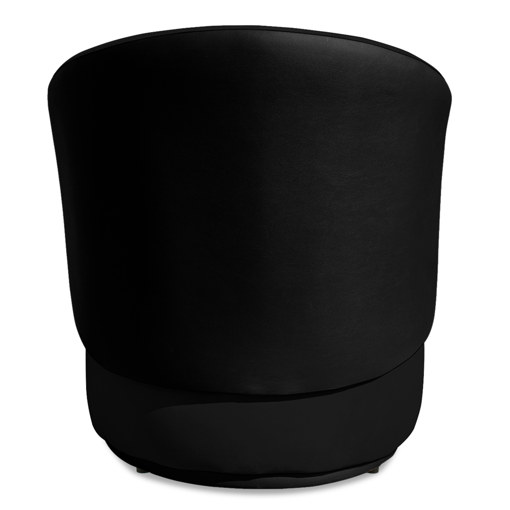 Kit 2 Poltronas Orgânica Decorativa Lara Veludo Preto/PU Preto - Montanaris Decor