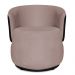 Kit 2 Poltronas Orgânica Decorativa Lara Veludo Rosê/PU Preto - Montanaris Decor