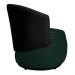 Kit 2 Poltronas Orgânica Decorativa Lara Veludo Verde/PU Preto - Montanaris Decor