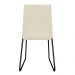 Kit 3 Cadeiras de Jantar Estofada Lille Base Preta Veludo Bege - Montanaris Decor