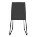 Kit 3 Cadeiras de Jantar Estofada Lille Base Preta Veludo Cinza - Montanaris Decor