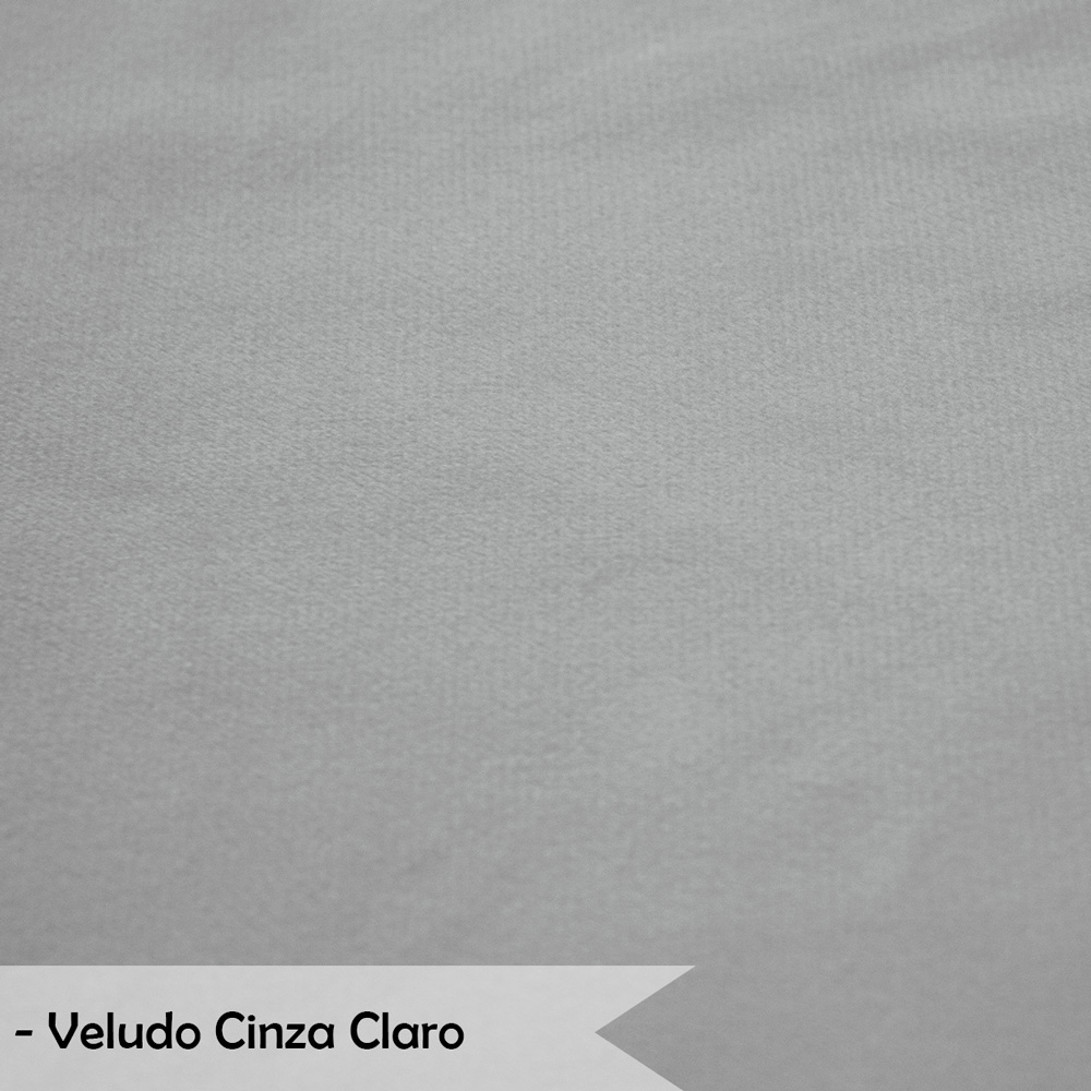 Kit 3 Cadeiras de Jantar Pétala Estofada Pés Palito Veludo Cinza - Montanaris Decor