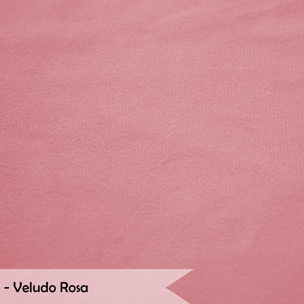 Kit 3 Cadeiras de Jantar Pétala Estofada Pés Palito Veludo Rosa - Montanaris Decor