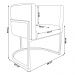 Kit 3 Poltronas Decorativa Cristal Base Bronze Veludo Bege/Pu Caramelo - Montanaris Decor