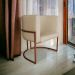 Kit 3 Poltronas Decorativa Luana Base Bronze PU Bege - Montanaris Decor