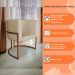 Kit 3 Poltronas Decorativa Luana Base Bronze PU Bege - Montanaris Decor