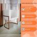 Kit 3 Poltronas Decorativa Luana Base Bronze PU Branco - Montanaris Decor