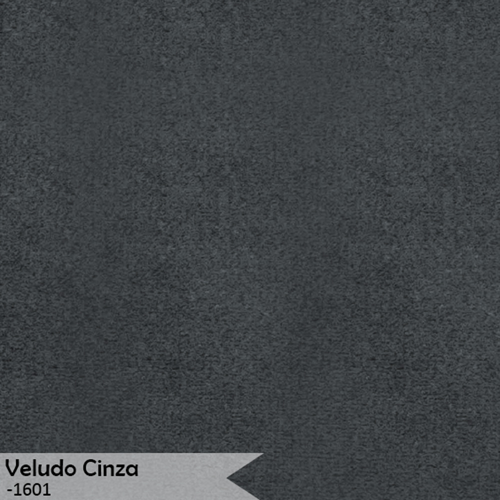 Kit 3 Poltronas Decorativa Luana Base Bronze Veludo Cinza - Montanaris Decor