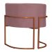 Kit 3 Poltronas Decorativa Luana Base Bronze Veludo Rosê - Montanaris Decor