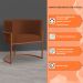 Kit 3 Poltronas Decorativa Luana Base Bronze Veludo Terracota - Montanaris Decor