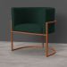Kit 3 Poltronas Decorativa Luana Base Bronze Veludo Verde - Montanaris Decor