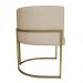Kit 3 Poltronas Decorativa Luana Base Gold PU Bege - Montanaris Decor