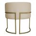Kit 3 Poltronas Decorativa Luana Base Gold PU Bege - Montanaris Decor