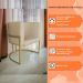 Kit 3 Poltronas Decorativa Luana Base Gold PU Bege - Montanaris Decor