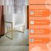 Kit 3 Poltronas Decorativa Luana Base Gold PU Branco - Montanaris Decor