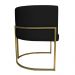 Kit 3 Poltronas Decorativa Luana Base Gold PU Preto - Montanaris Decor