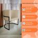 Kit 3 Poltronas Decorativa Luana Base Preta PU Bege - Montanaris Decor