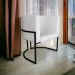 Kit 3 Poltronas Decorativa Luana Base Preta PU Branco - Montanaris Decor