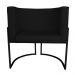 Kit 3 Poltronas Decorativa Luana Base Preta PU Preto - Montanaris Decor
