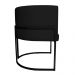Kit 3 Poltronas Decorativa Luana Base Preta PU Preto - Montanaris Decor