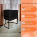 Kit 3 Poltronas Decorativa Luana Base Preta PU Preto - Montanaris Decor