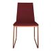 Kit 4 Cadeiras de Jantar Estofada Lille Base Bronze Veludo Bordô - Montanaris Decor