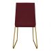 Kit 4 Cadeiras de Jantar Estofada Lille Base Gold Veludo Bordô - Montanaris Decor