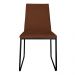 Kit 5 Cadeiras de Jantar Estofada Lille Base Preta Veludo Terracota - Montanaris Decor