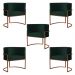 Kit 5 Poltronas Decorativa Luana Base Bronze Veludo Verde - Montanaris Decor