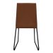Kit 6 Cadeiras de Jantar Estofada Lille Base Preta Veludo Terracota - Montanaris Decor