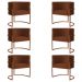 Kit 6 Poltronas Decorativa Luana Base Bronze Veludo Terracota - Montanaris Decor