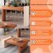 Kit Aparador e Mesa De Centro Mary Nature/Off White - Montanaris Decor