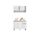 Kit Armario de Cozinha e Balcão Vanessa  de 1,00cm C/ Tampo Branco - Montanaris Decor