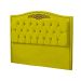 Kit Cabeceira e Calçadeira Baú Maitê Casal King 195cm Veludo Amarelo - Montanaris Decor