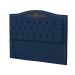 Kit Cabeceira e Calçadeira Baú Maitê Casal Queen 160cm Veludo Azul Marinho - Montanaris Decor