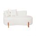 Kit Decorativo Sofá Curvo Orgânico + 01 Puff e Poltrona Luna Boucle Branco - Montanaris Decor
