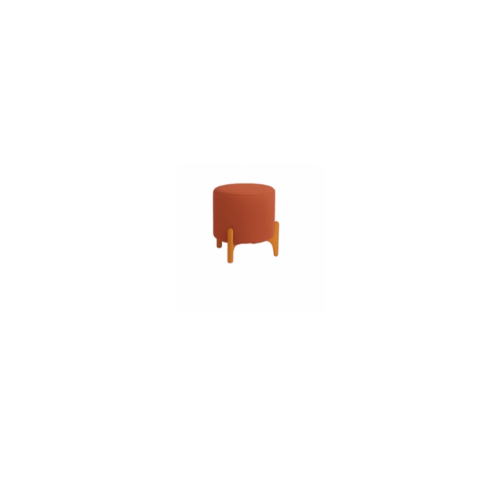 Kit Decorativo Sofá Curvo Orgânico + 01 Puff e Poltrona Luna Boucle Terracota - Montanaris Decor
