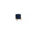 Kit Decorativo Sofá Curvo Orgânico + 01 Puff e Poltrona Luna Veludo Azul Marinho - Montanaris Decor