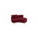 Kit Decorativo Sofá Curvo Orgânico + 01 Puff e Poltrona Luna Veludo Bordô - Montanaris Decor